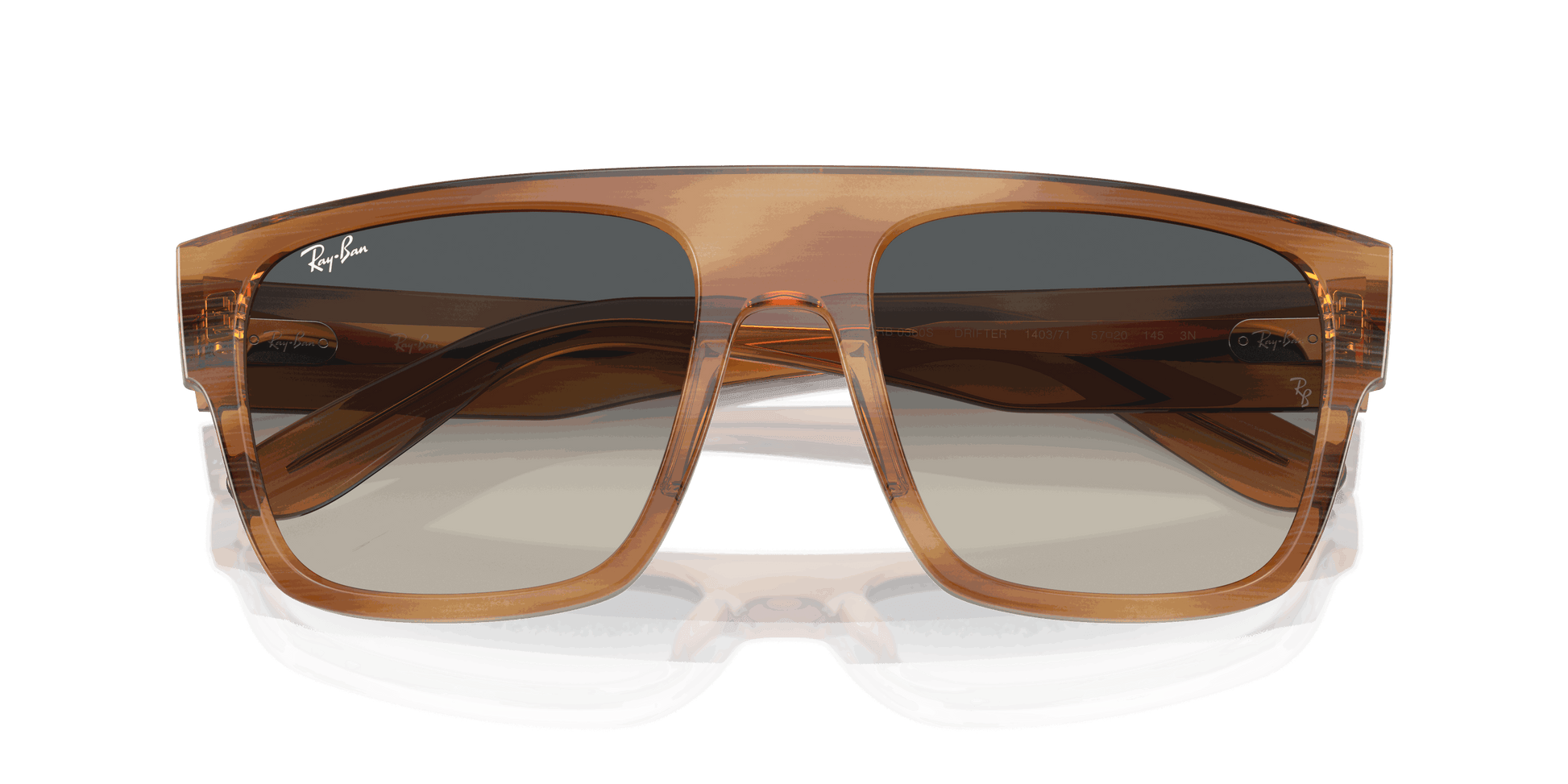 [Grey Lenses, Polished Striped Brown Frame]