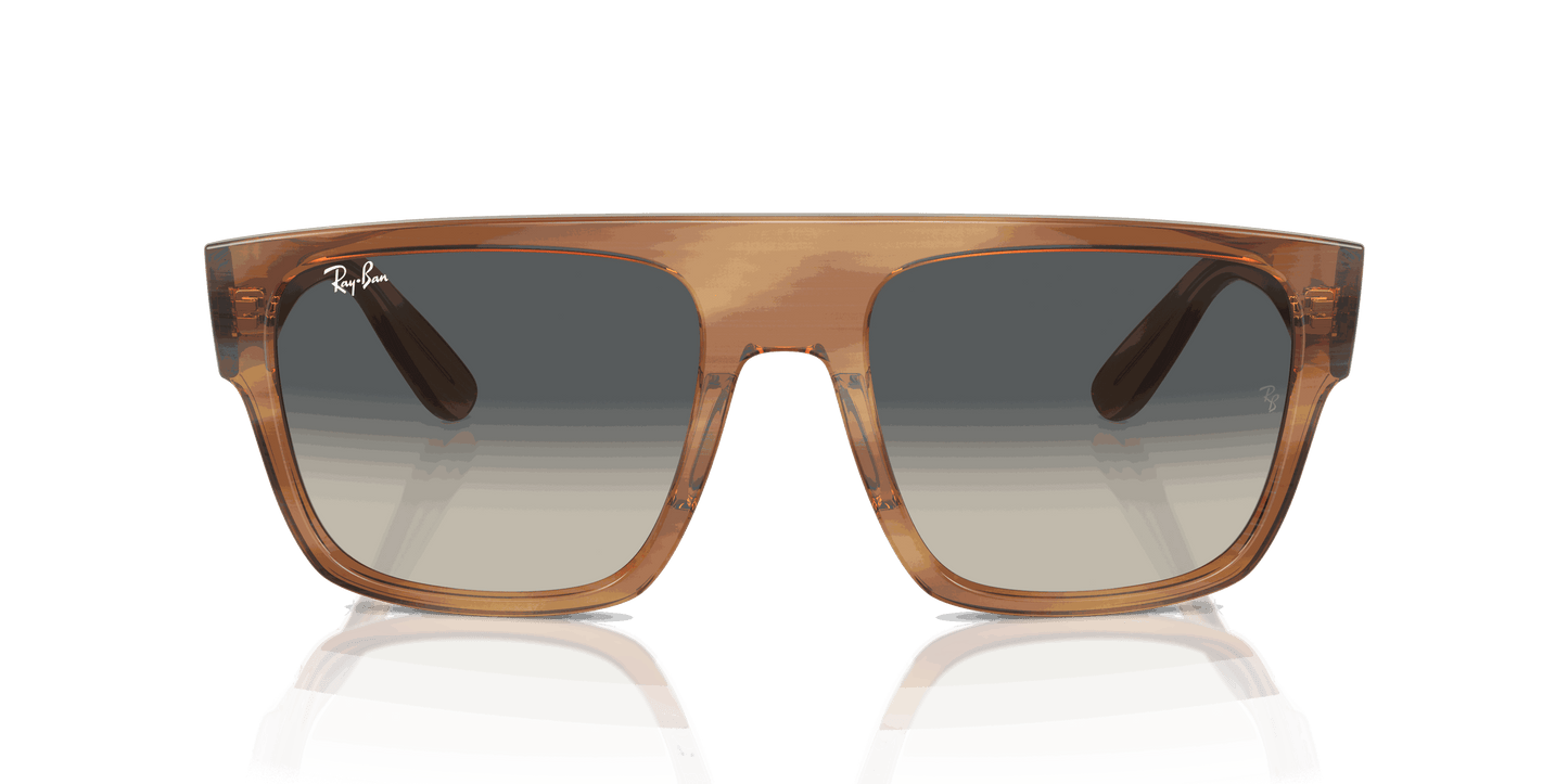 [Grey Lenses, Polished Striped Brown Frame]
