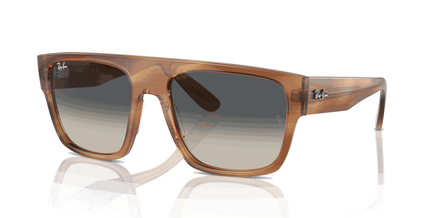 [Grey Lenses, Polished Striped Brown Frame]