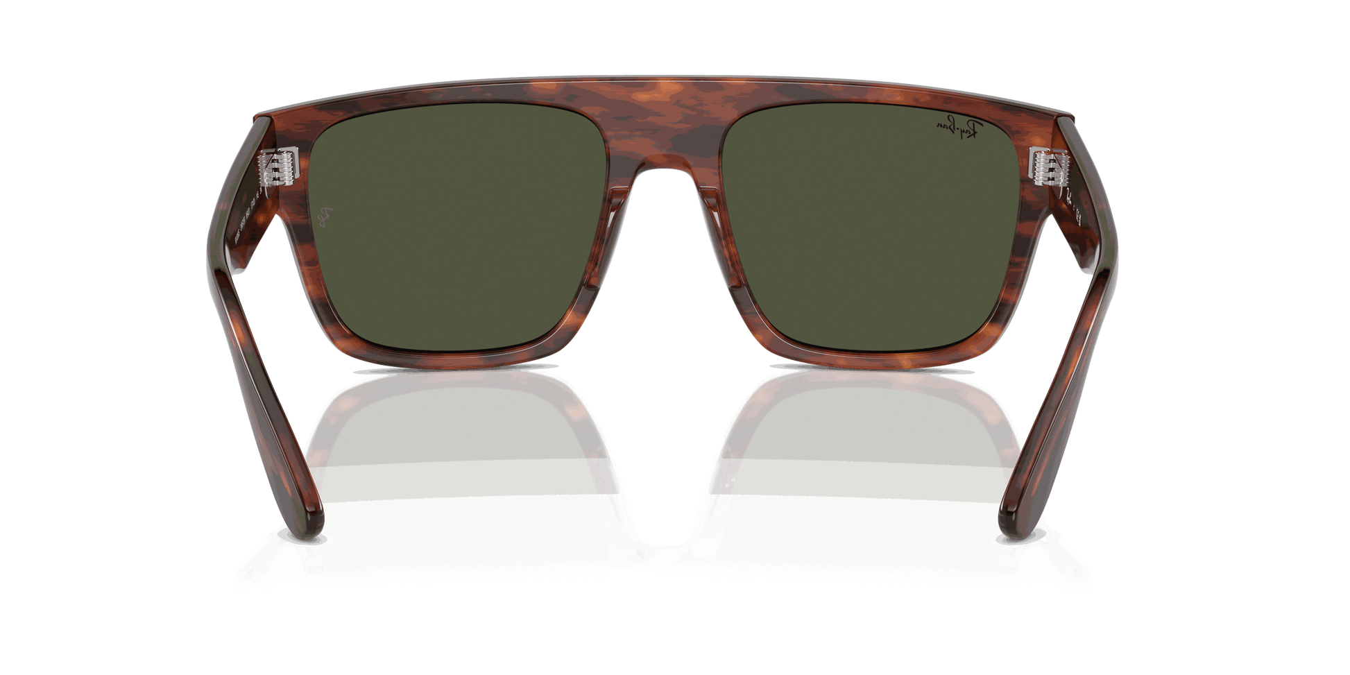 [Green Lenses, Polished Striped Havana Frame]