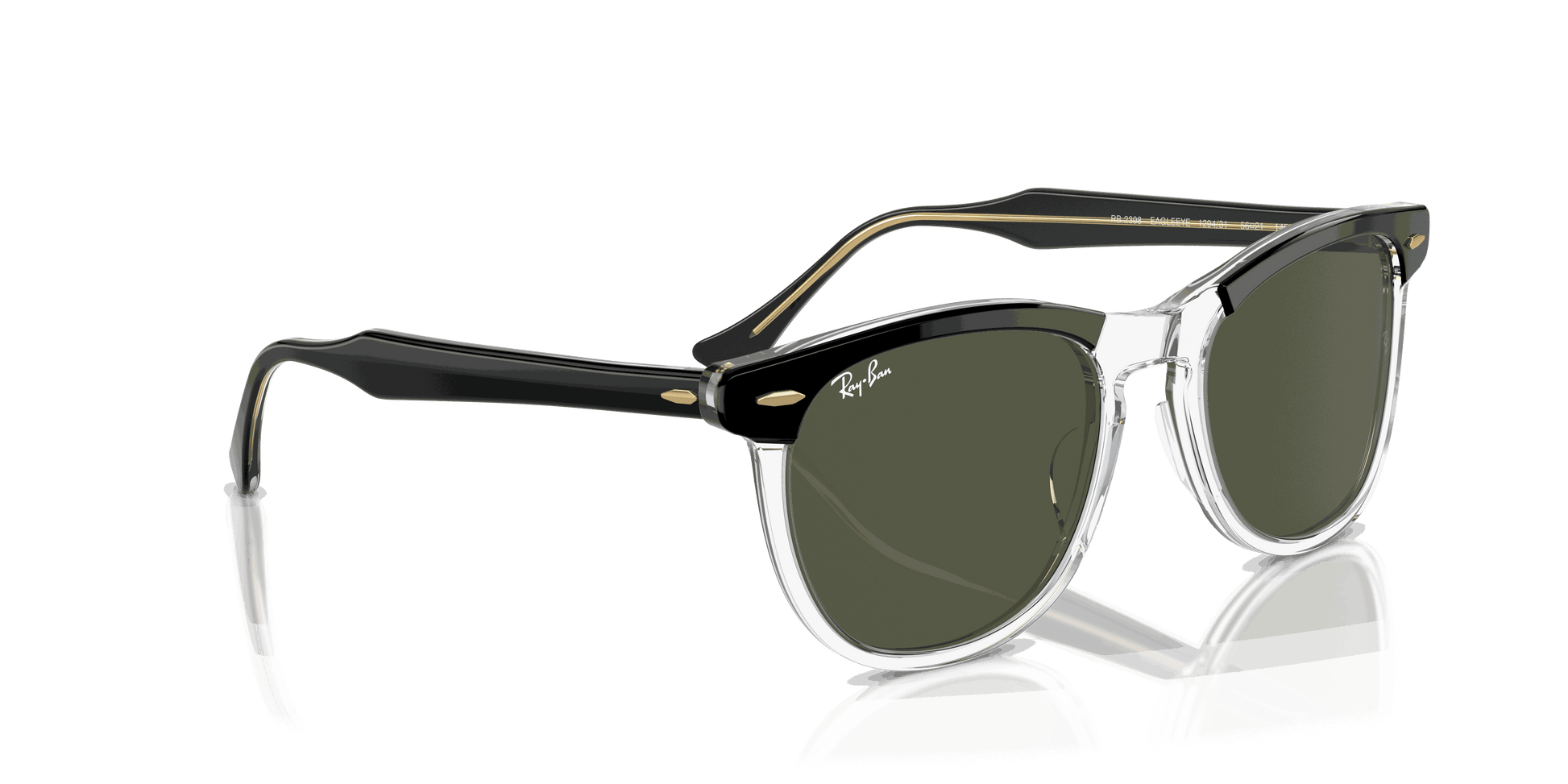 [Green Lenses, Polished Black On Transparent Frame]