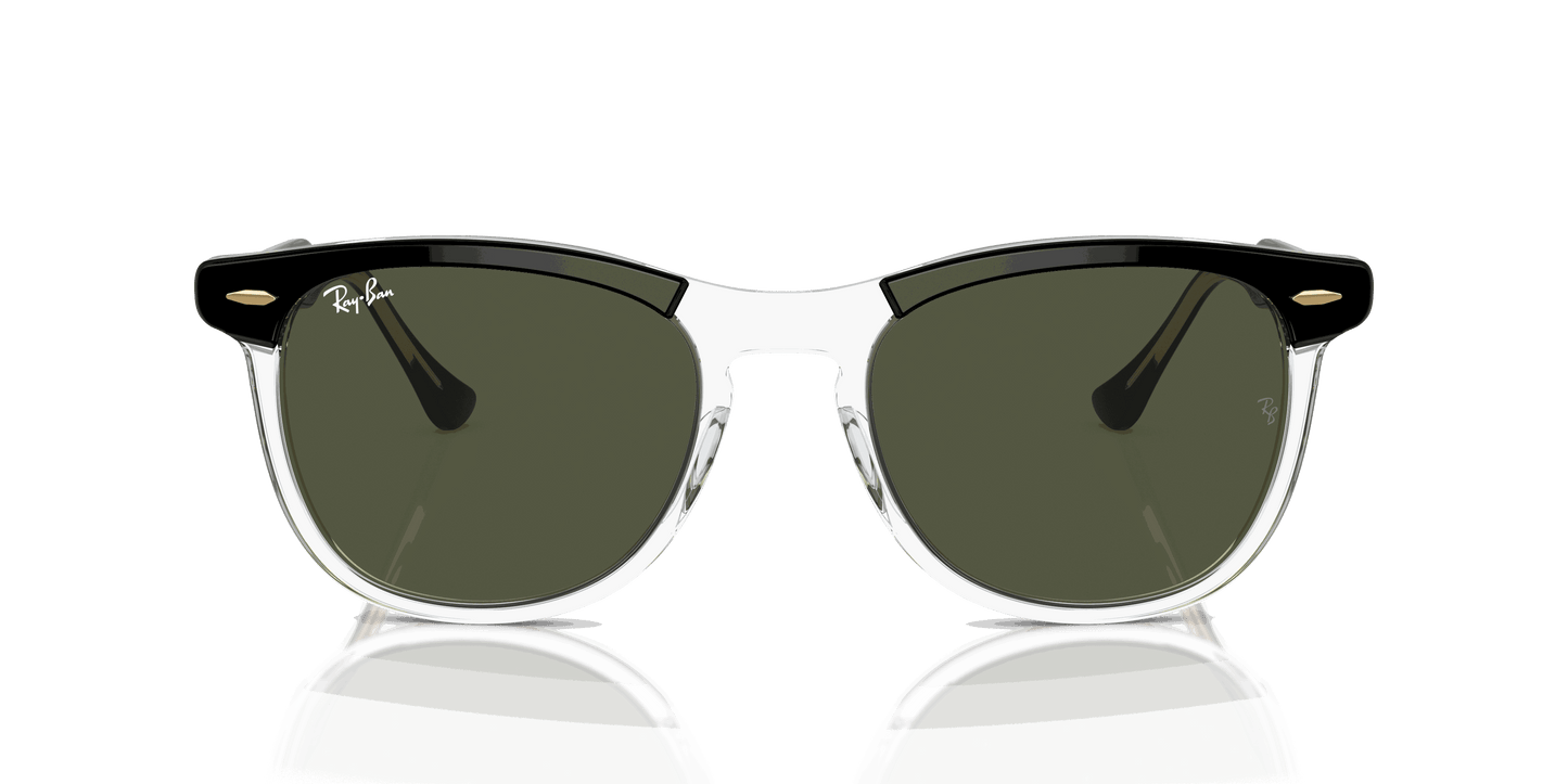 [Green Lenses, Polished Black On Transparent Frame]