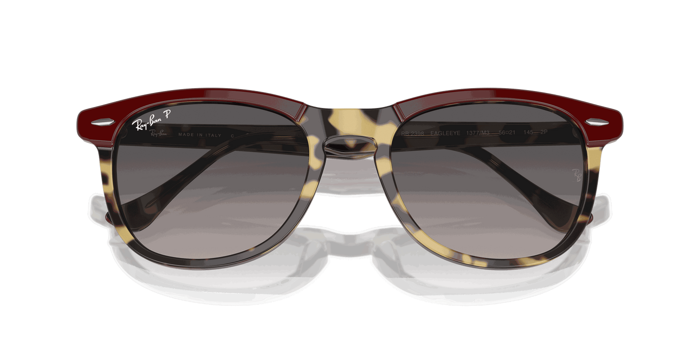 [Grey Lenses, Polished Bordeaux On Yellow Havana Frame]