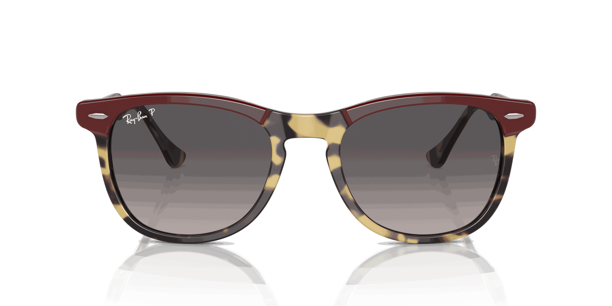 [Grey Lenses, Polished Bordeaux On Yellow Havana Frame]
