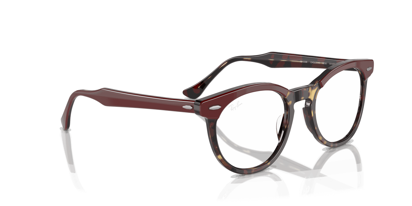 [Clear Lenses, Polished Bordeaux On Yellow Havana Frame]