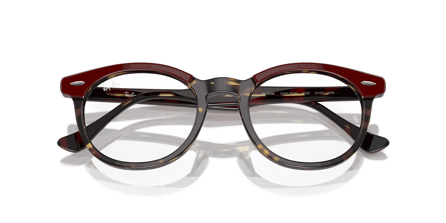 [Clear Lenses, Polished Bordeaux On Yellow Havana Frame]