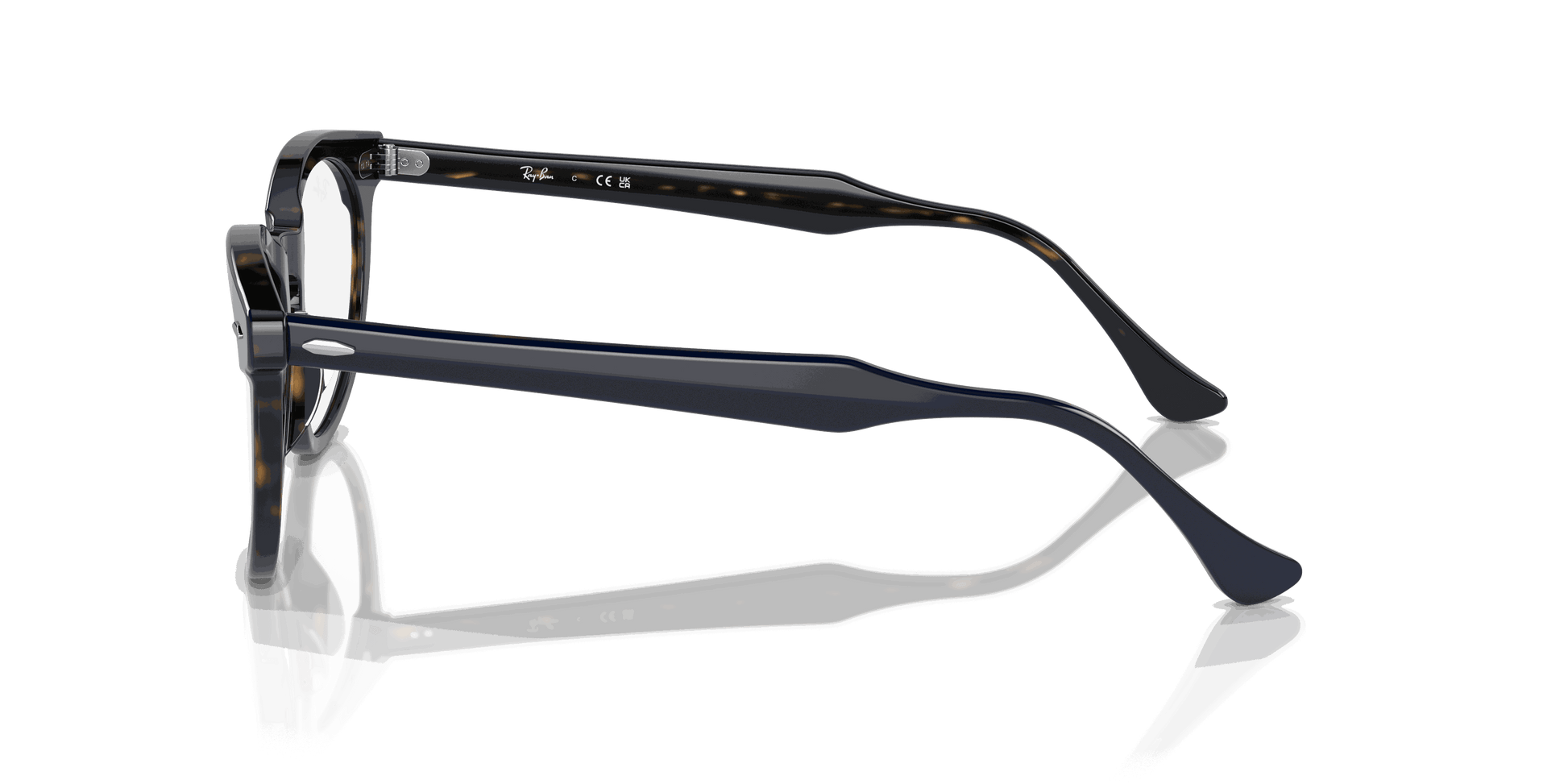 [Clear Lenses, Polished Blue On Havana Frame]