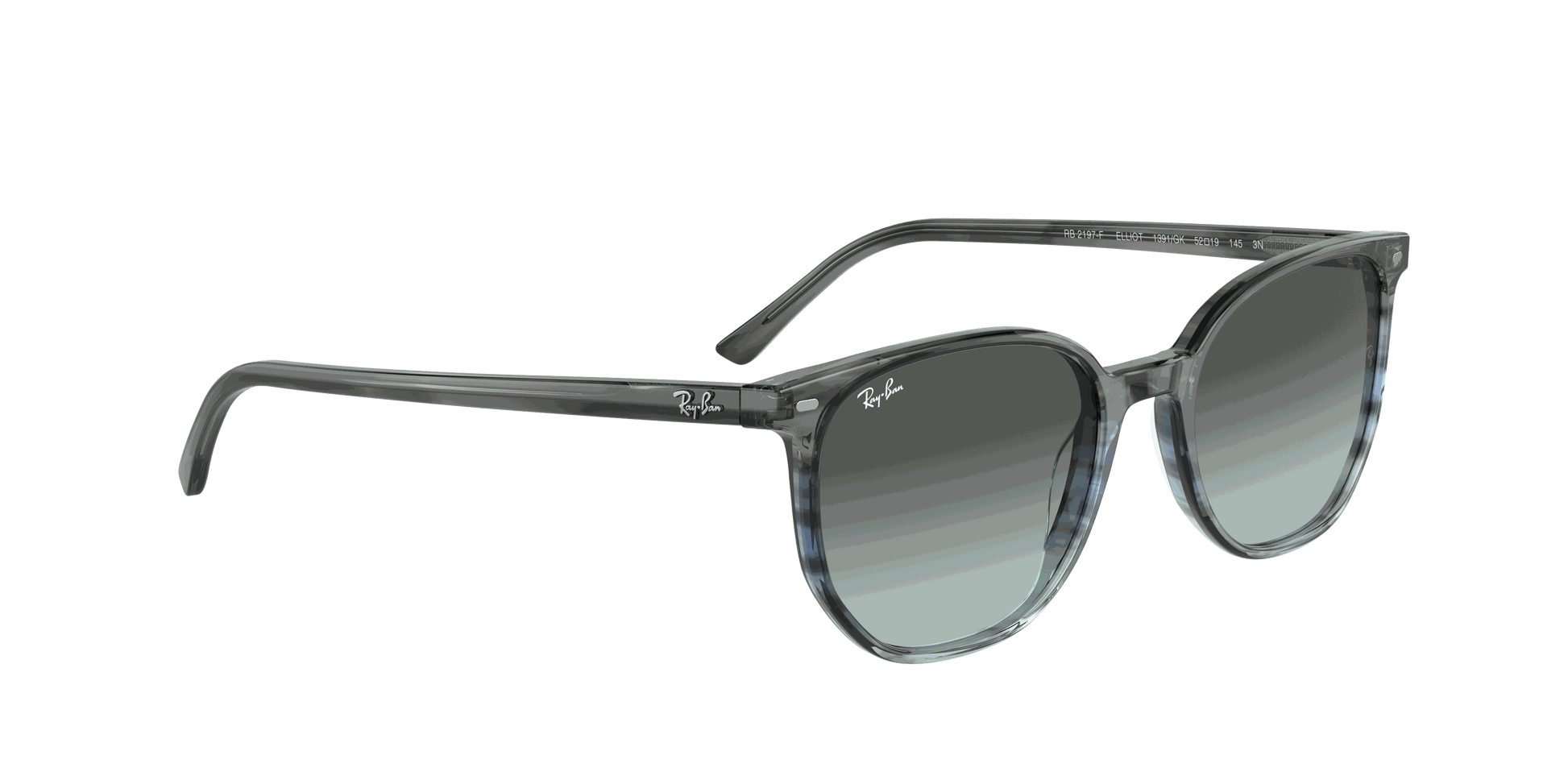[Blue & Black Lenses, Polished Striped Grey & Blue Frame]