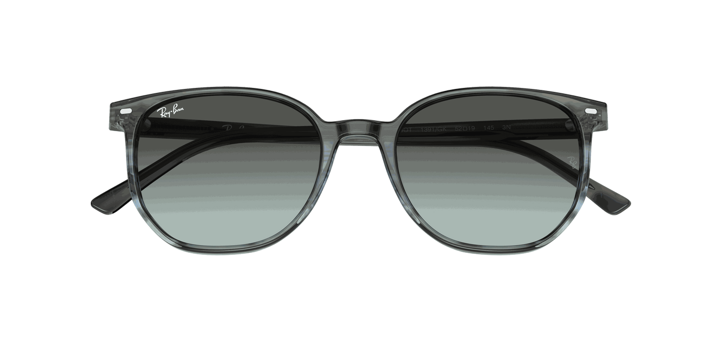 [Blue & Black Lenses, Polished Striped Grey & Blue Frame]