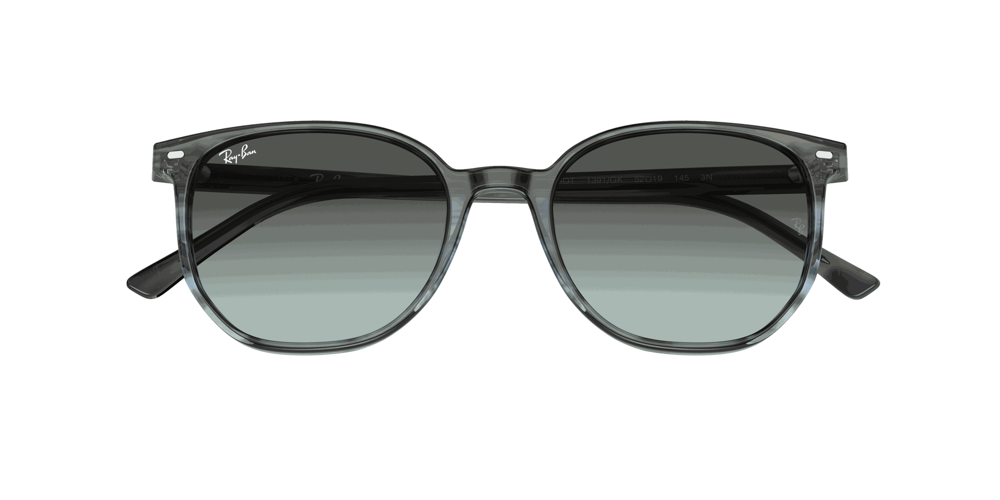 [Blue & Black Lenses, Polished Striped Grey & Blue Frame]
