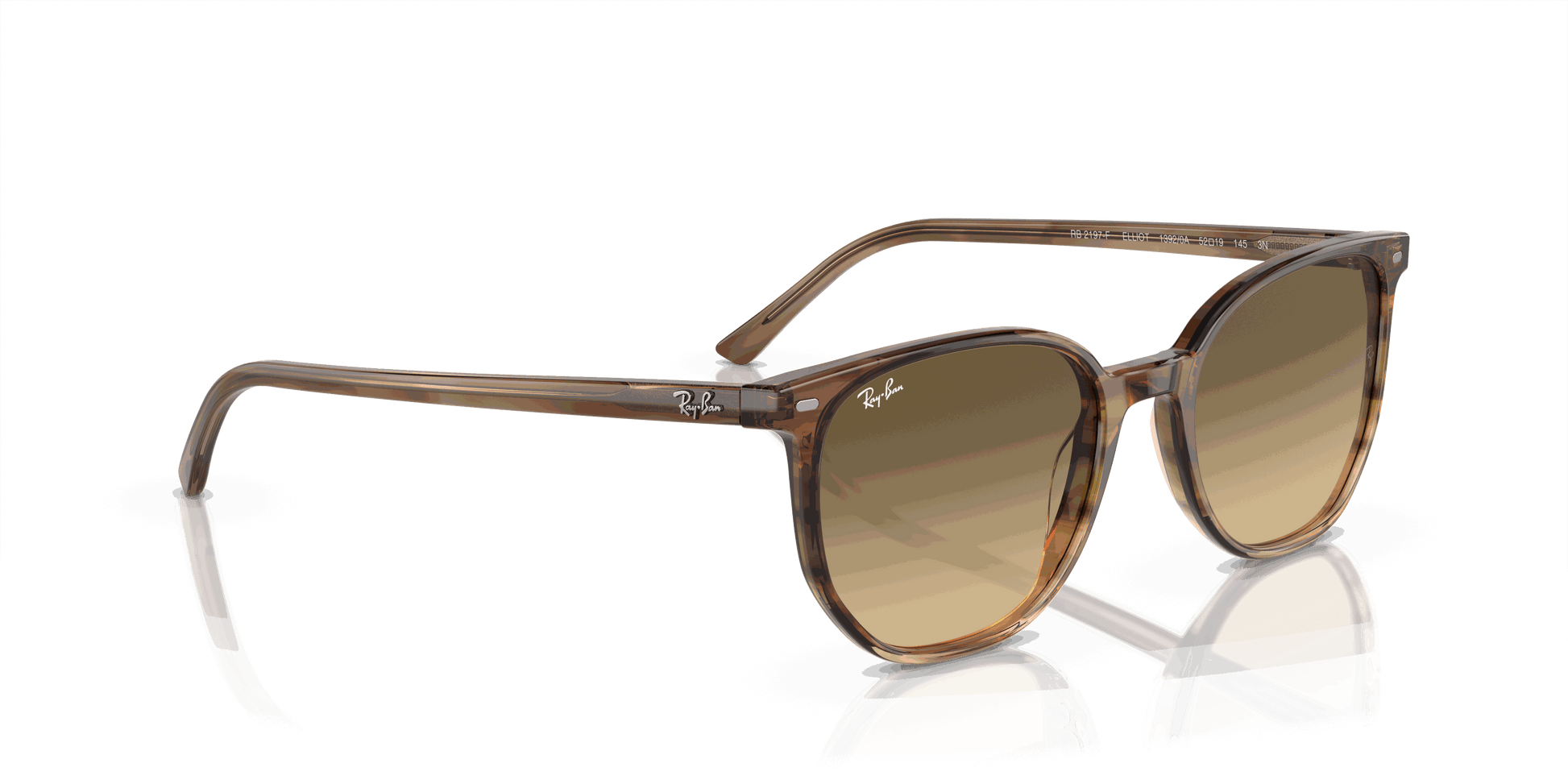 [Brown & Black Lenses, Polished Striped Brown & Green Frame]