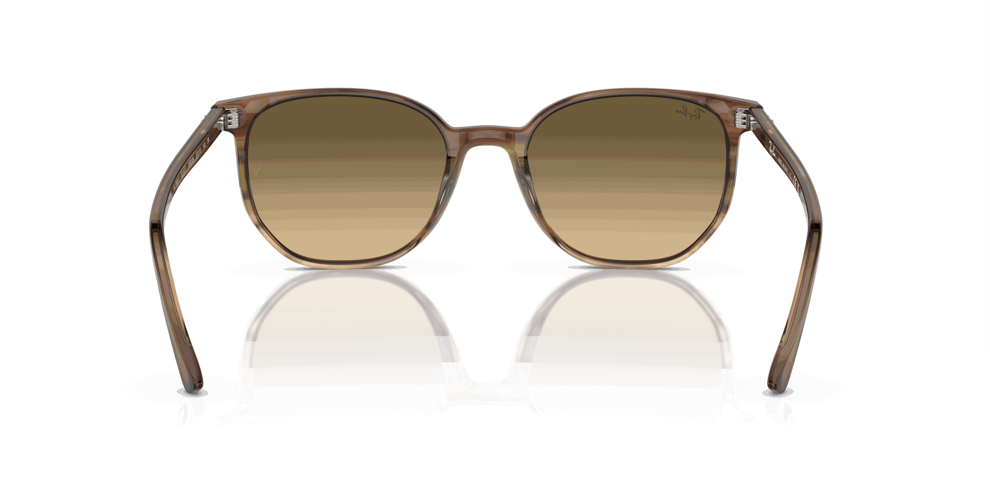 [Brown & Black Lenses, Polished Striped Brown & Green Frame]
