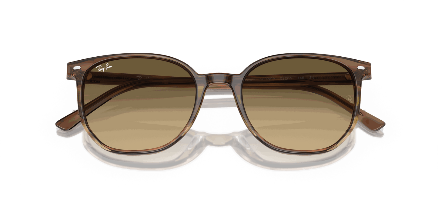 [Brown & Black Lenses, Polished Striped Brown & Green Frame]