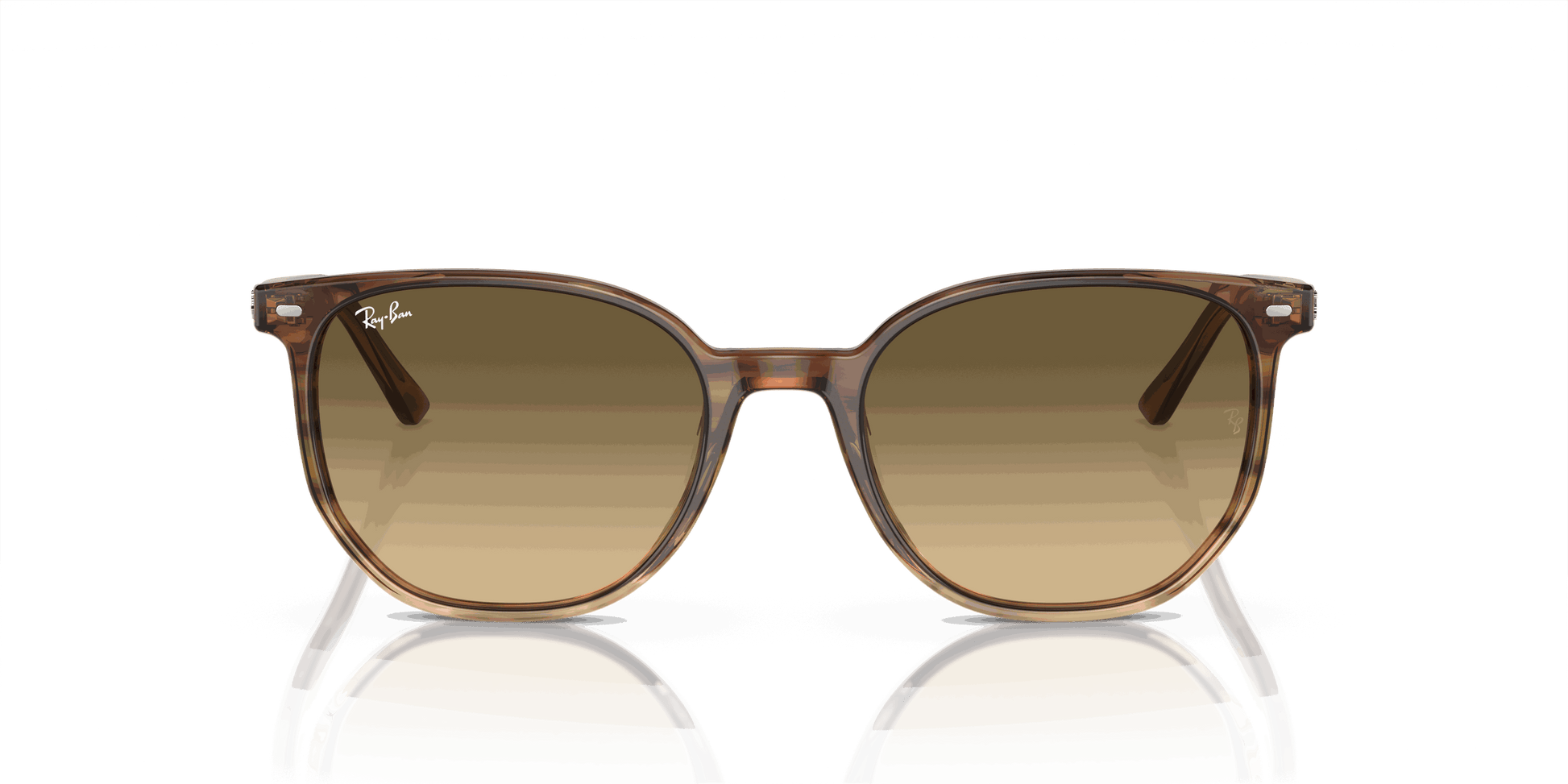 [Brown & Black Lenses, Polished Striped Brown & Green Frame]