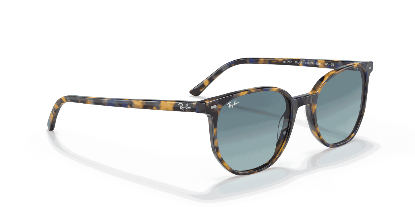 [Blue Gradient Lenses, Polished Yellow & Blue Havana Frame]