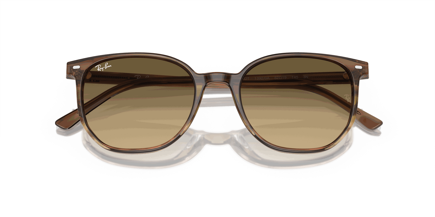 [Brown Black Lenses, Polished Striped Brown & Green Frame]