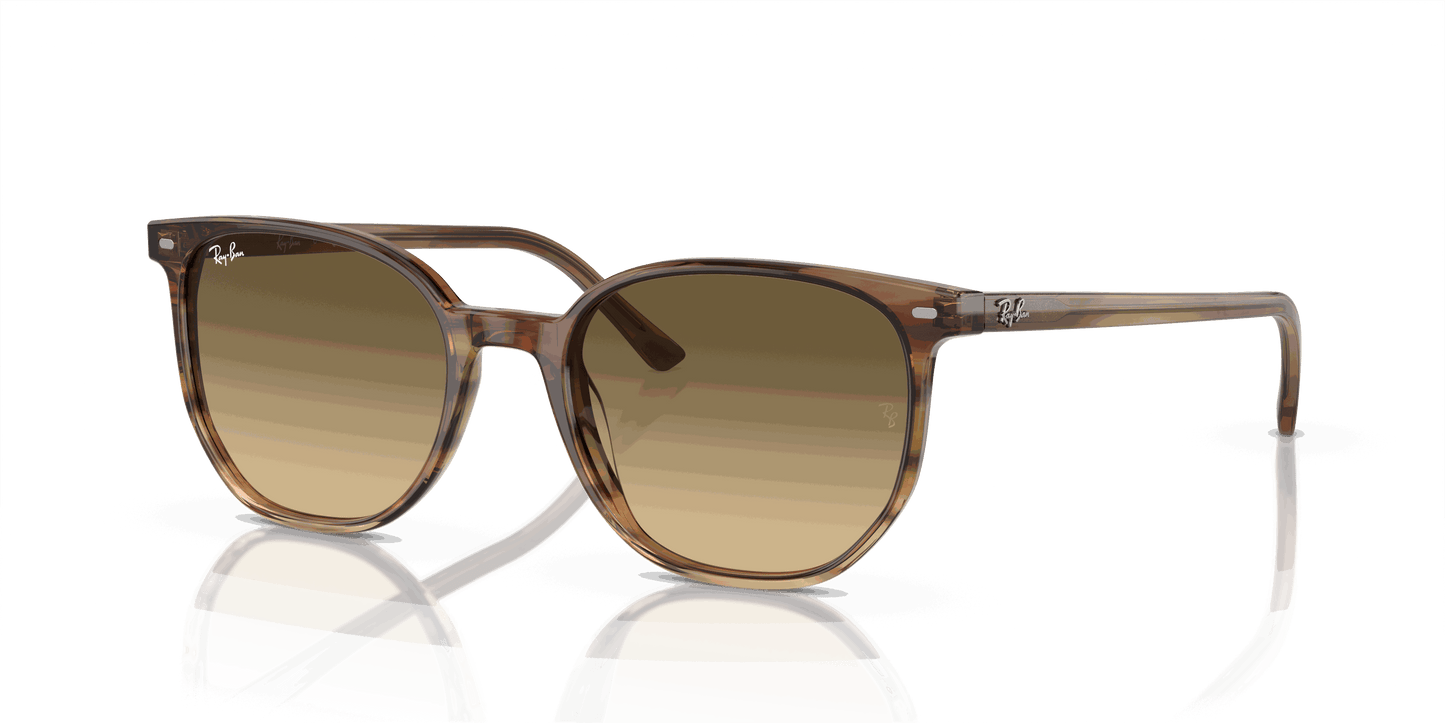 [Brown Black Lenses, Polished Striped Brown & Green Frame]