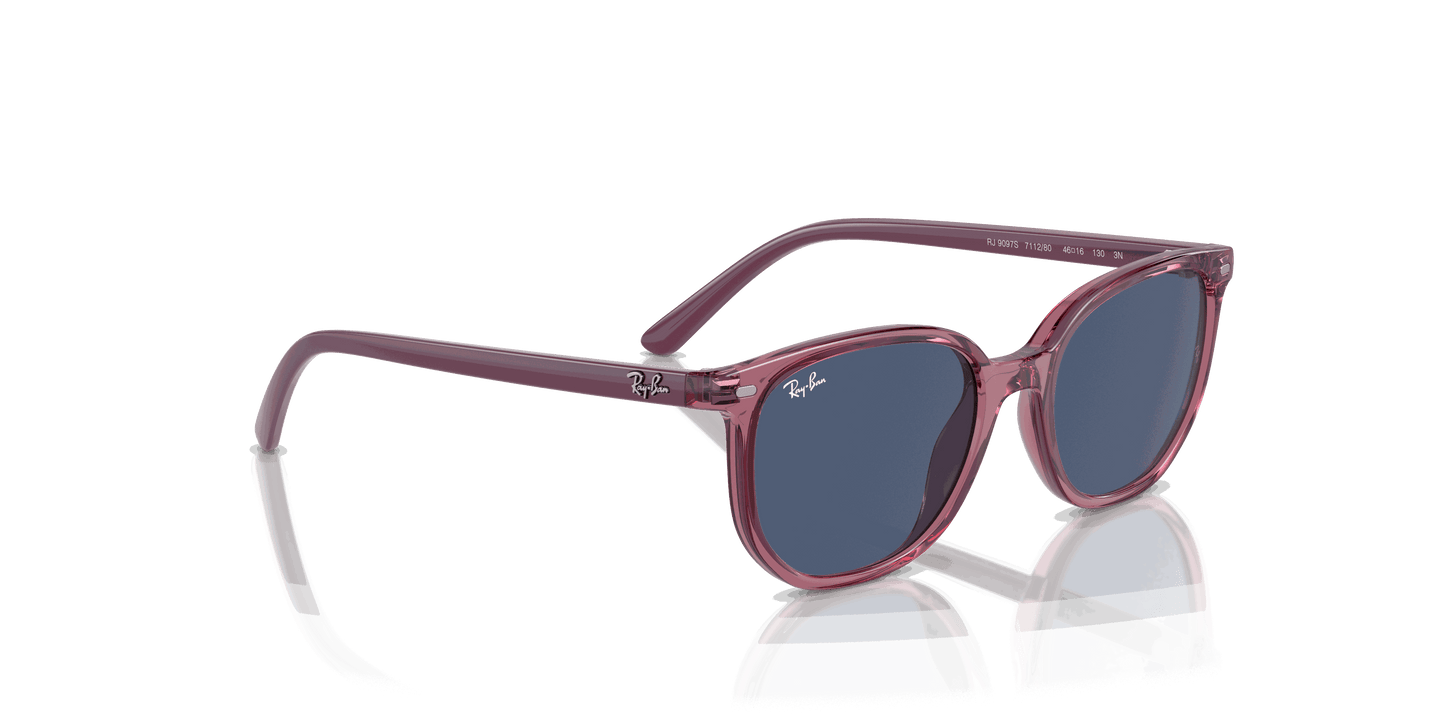 [Dark Blue Lenses, Polished Transparent Pink Frame]