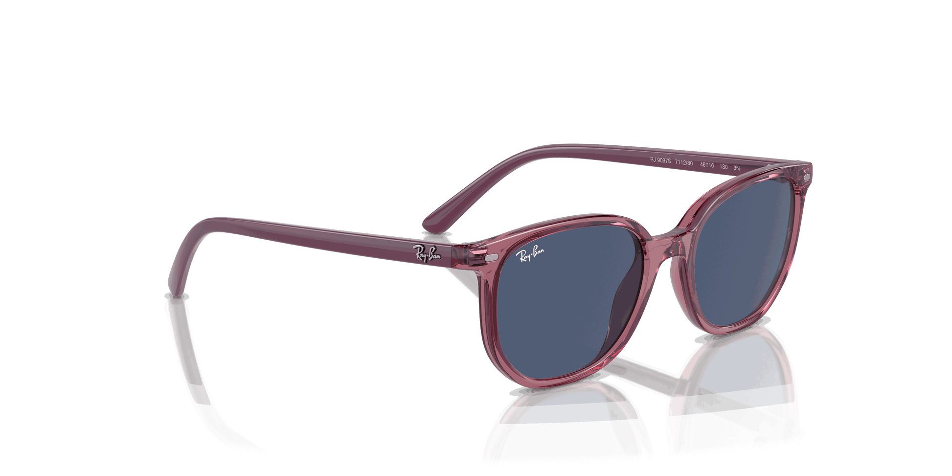 [Dark Blue Lenses, Polished Transparent Pink Frame]