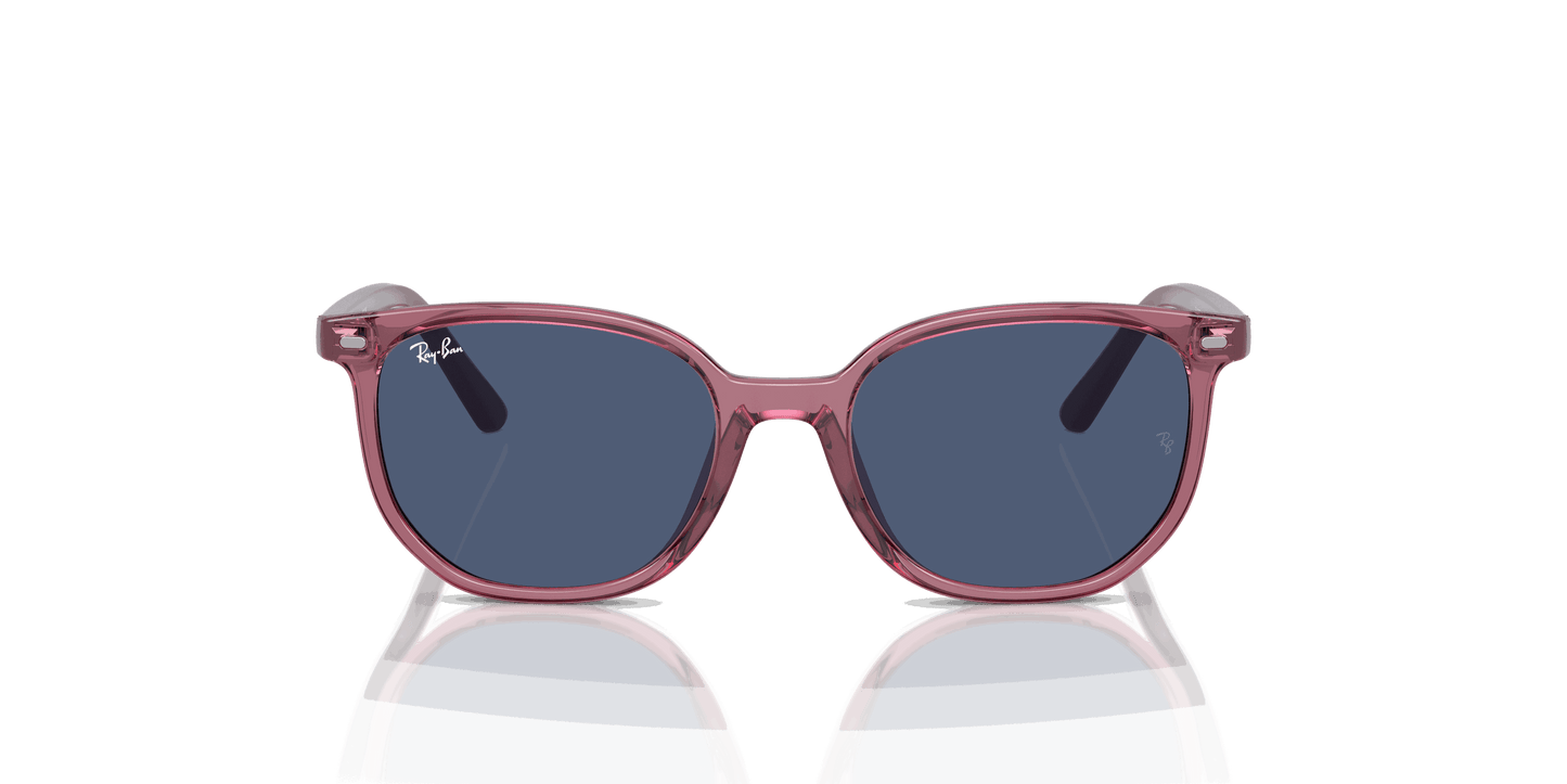 [Dark Blue Lenses, Polished Transparent Pink Frame]