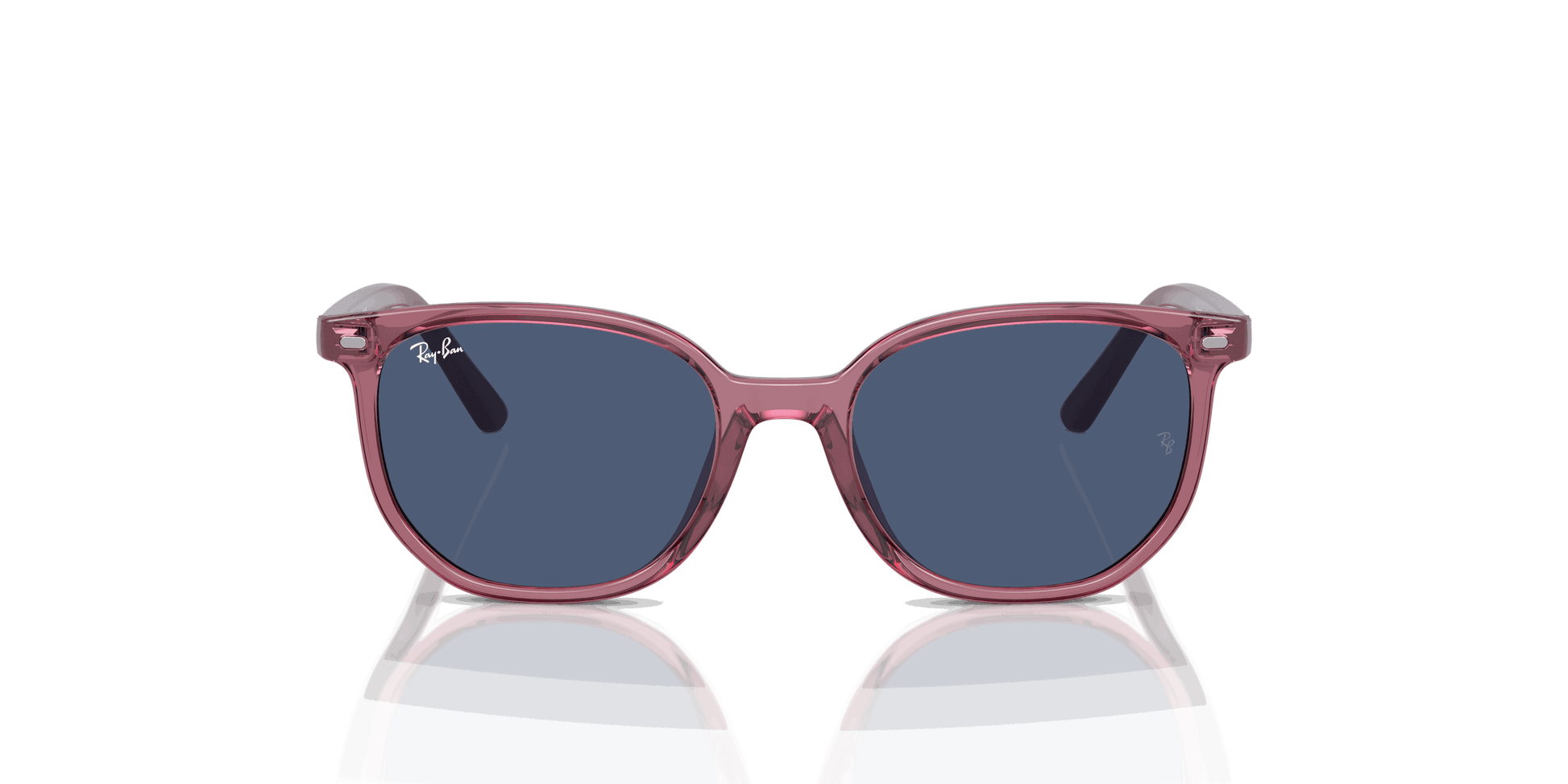 [Dark Blue Lenses, Polished Transparent Pink Frame]