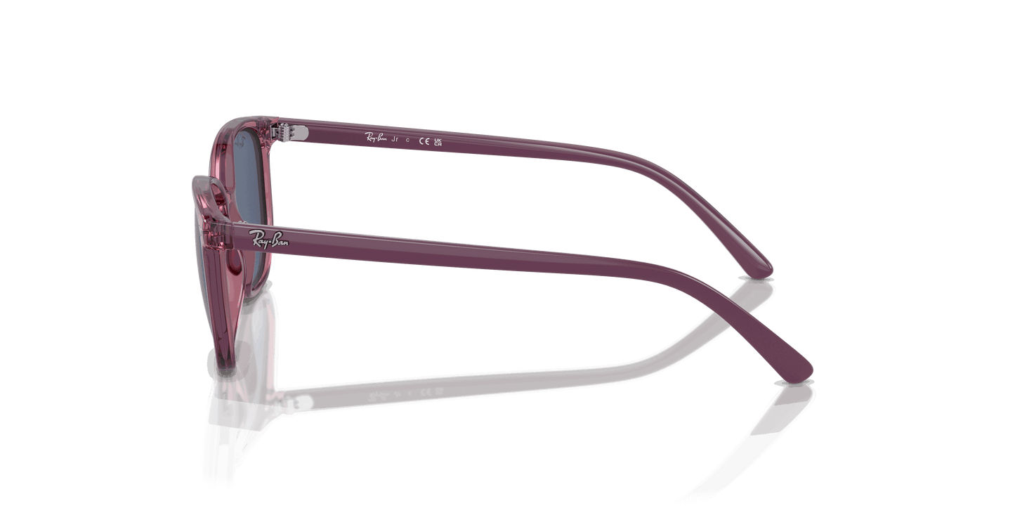 [Dark Blue Lenses, Polished Transparent Pink Frame]