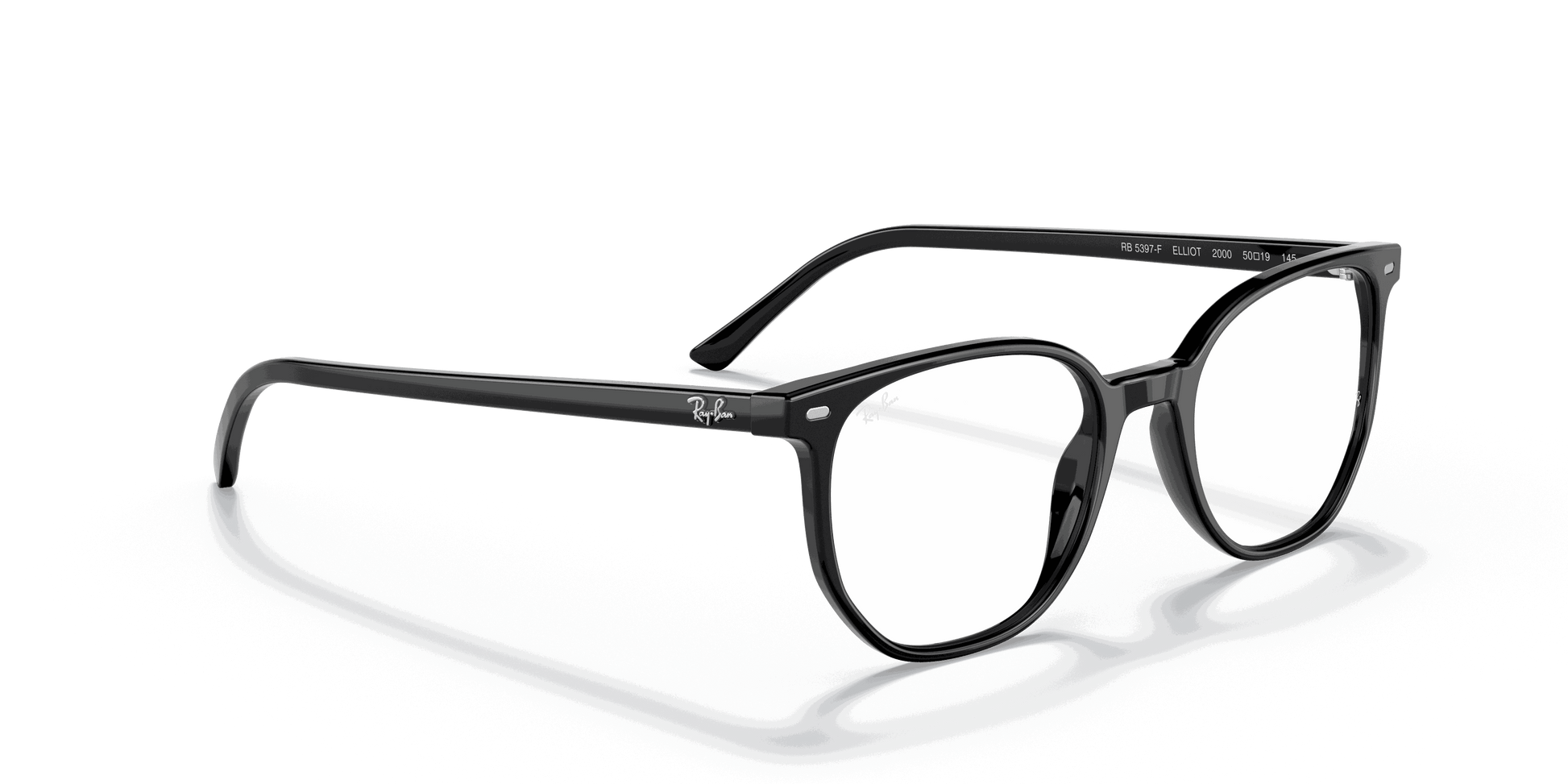 [Clear Lenses, Polished Black Frame]