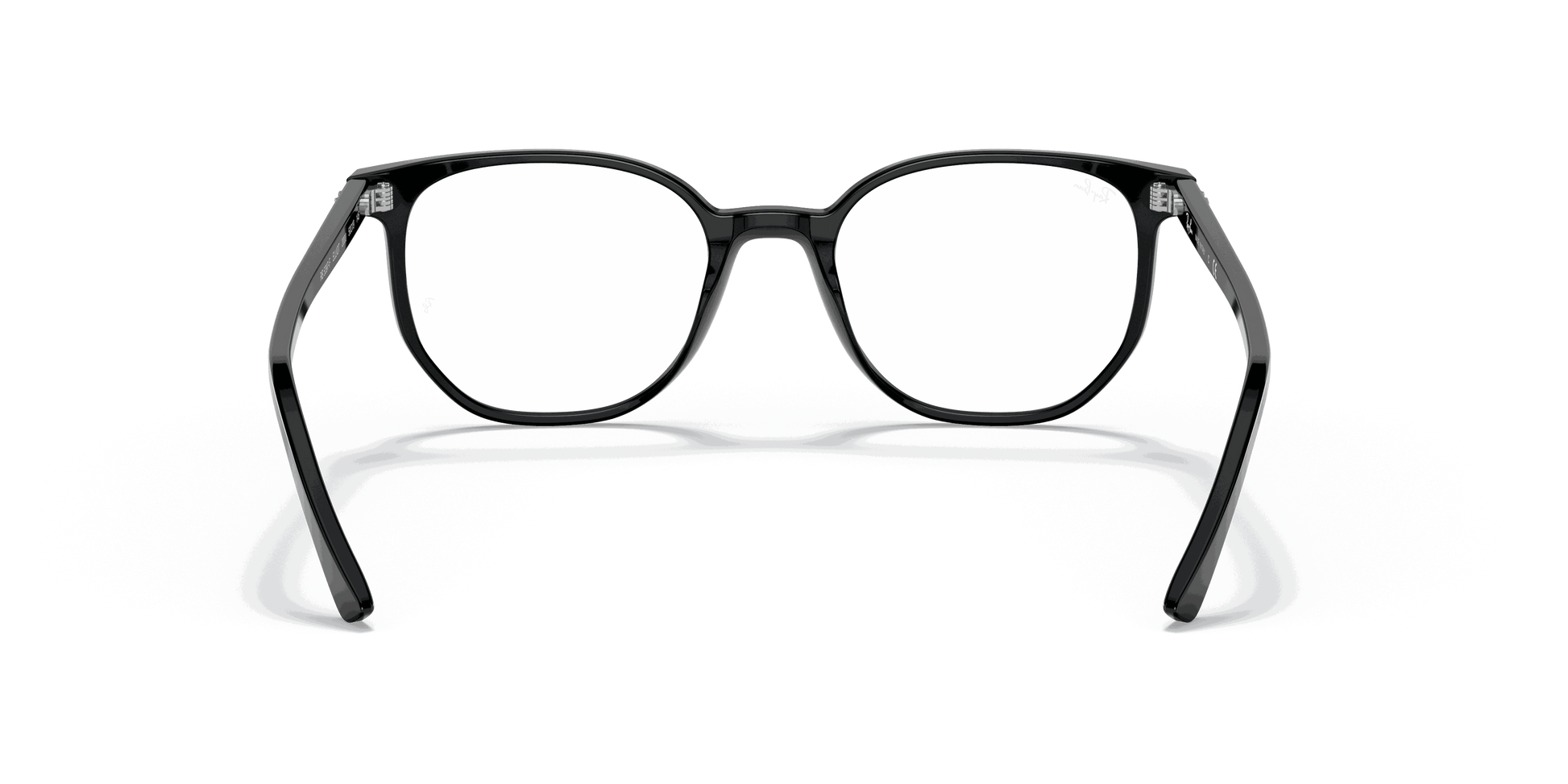 [Clear Lenses, Polished Black Frame]
