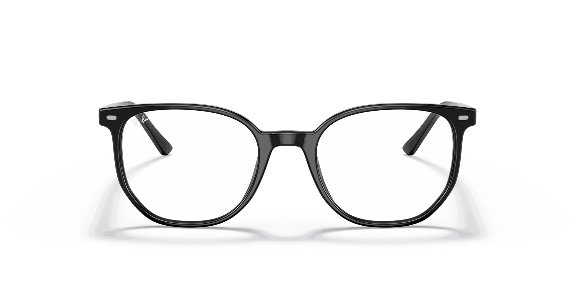 [Clear Lenses, Polished Black Frame]