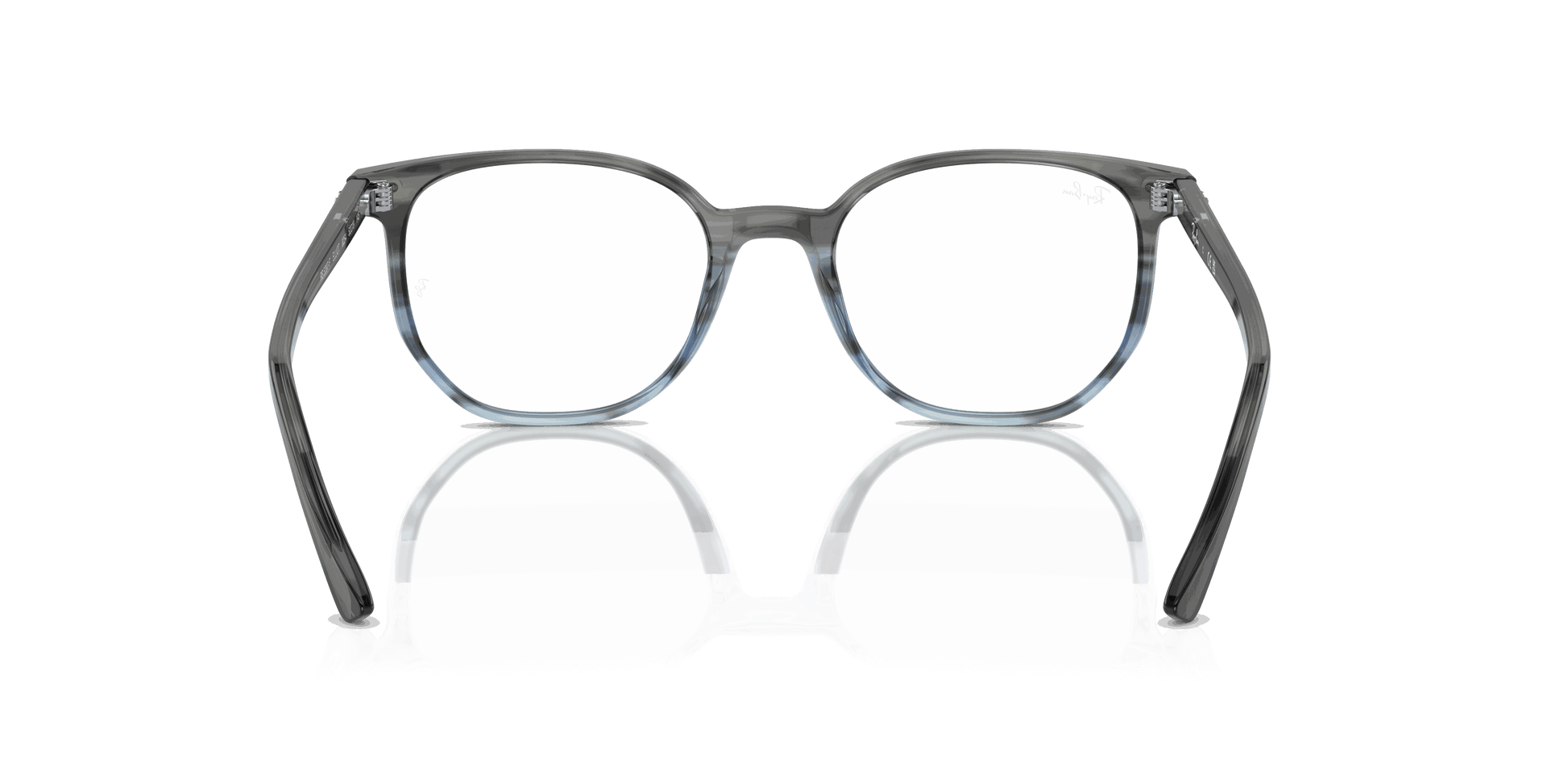 [Clear Lenses, Polished Striped Grey & Blue Frame]
