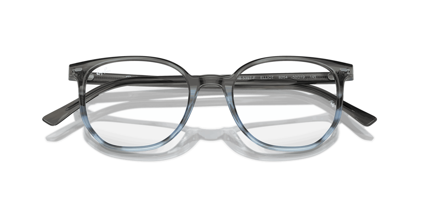 [Clear Lenses, Polished Striped Grey & Blue Frame]
