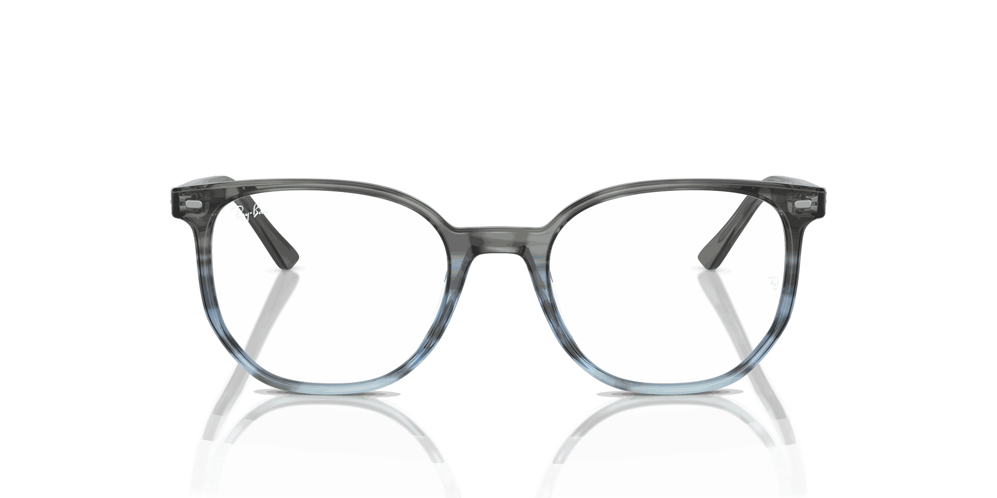 [Clear Lenses, Polished Striped Grey & Blue Frame]