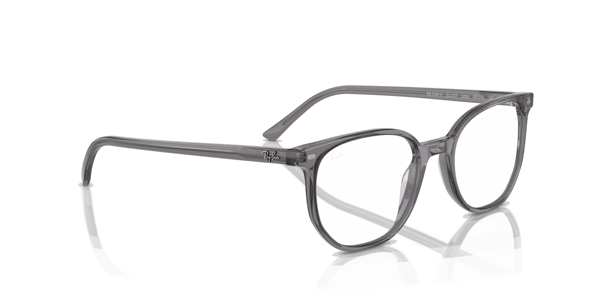 [Demo Lens Lenses, Polished Transparent Grey Frame]