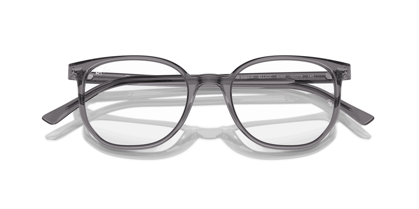 [Demo Lens Lenses, Polished Transparent Grey Frame]