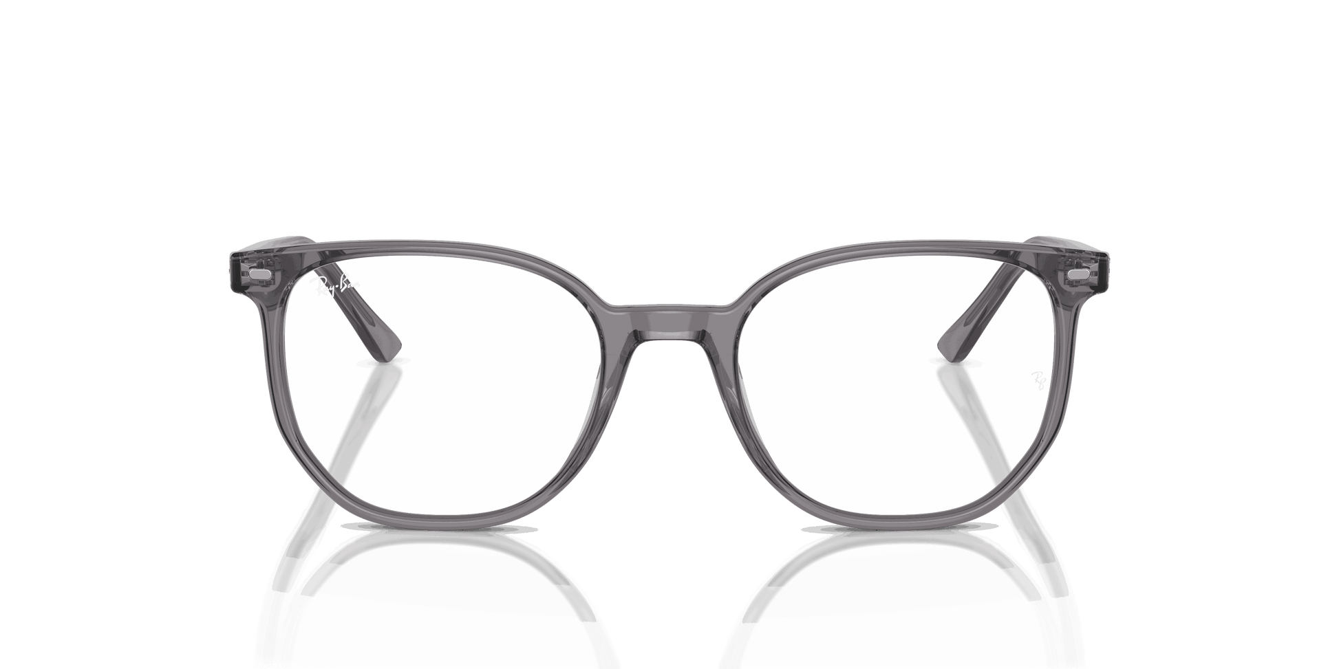 [Demo Lens Lenses, Polished Transparent Grey Frame]