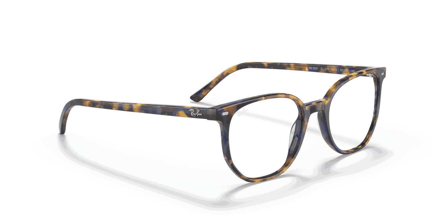 [Clear Lenses, Polished Yellow & Blue Havana Frame]
