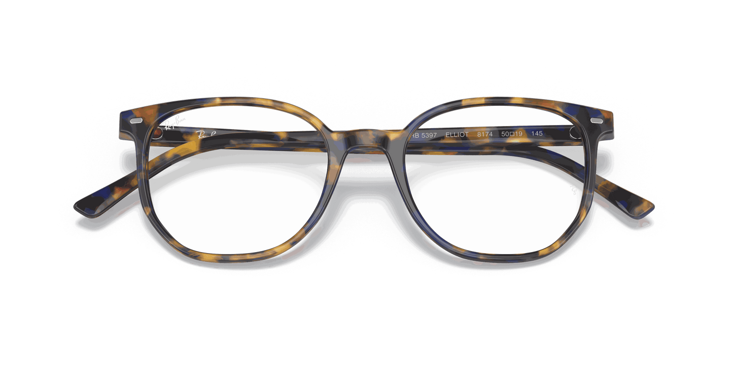 [Clear Lenses, Polished Yellow & Blue Havana Frame]
