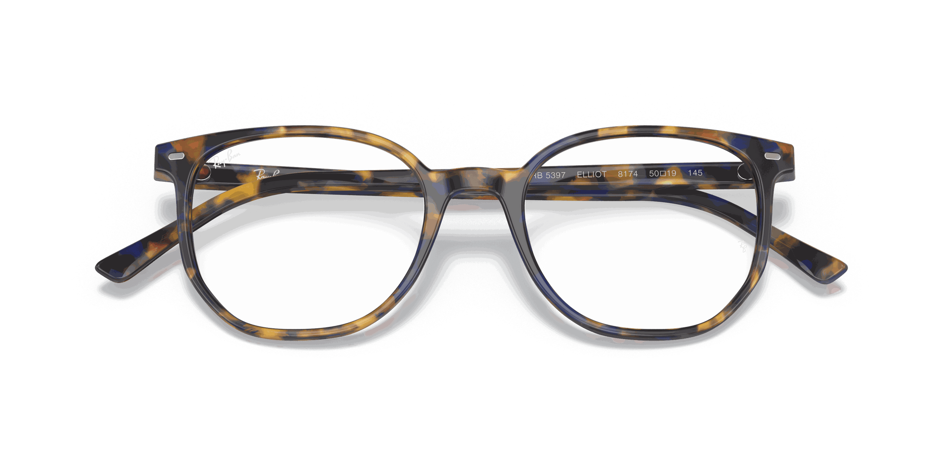 [Clear Lenses, Polished Yellow & Blue Havana Frame]