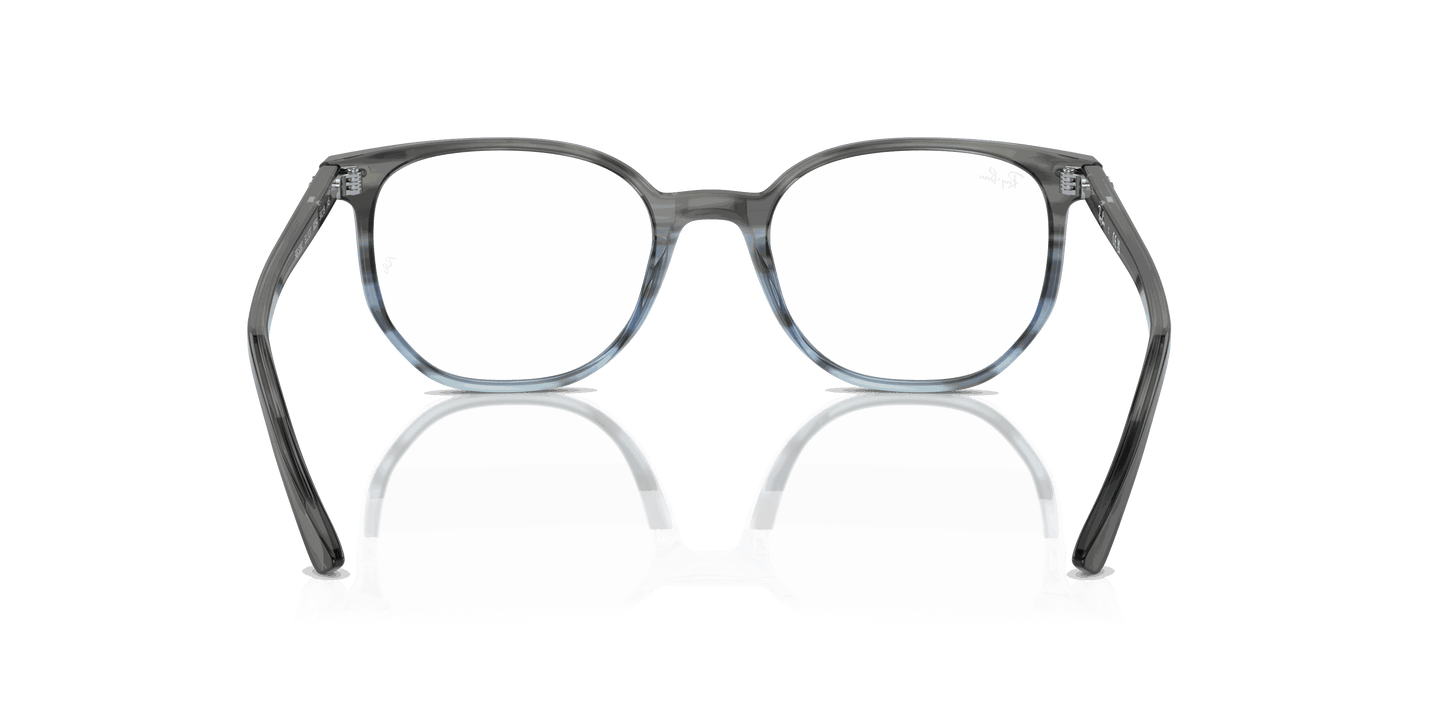 [Demo Lens Lenses, Polished Striped Grey & Blue Frame]
