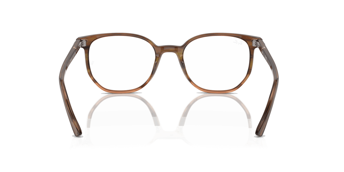 [Demo Lens Lenses, Polished Striped Brown & Green Frame]