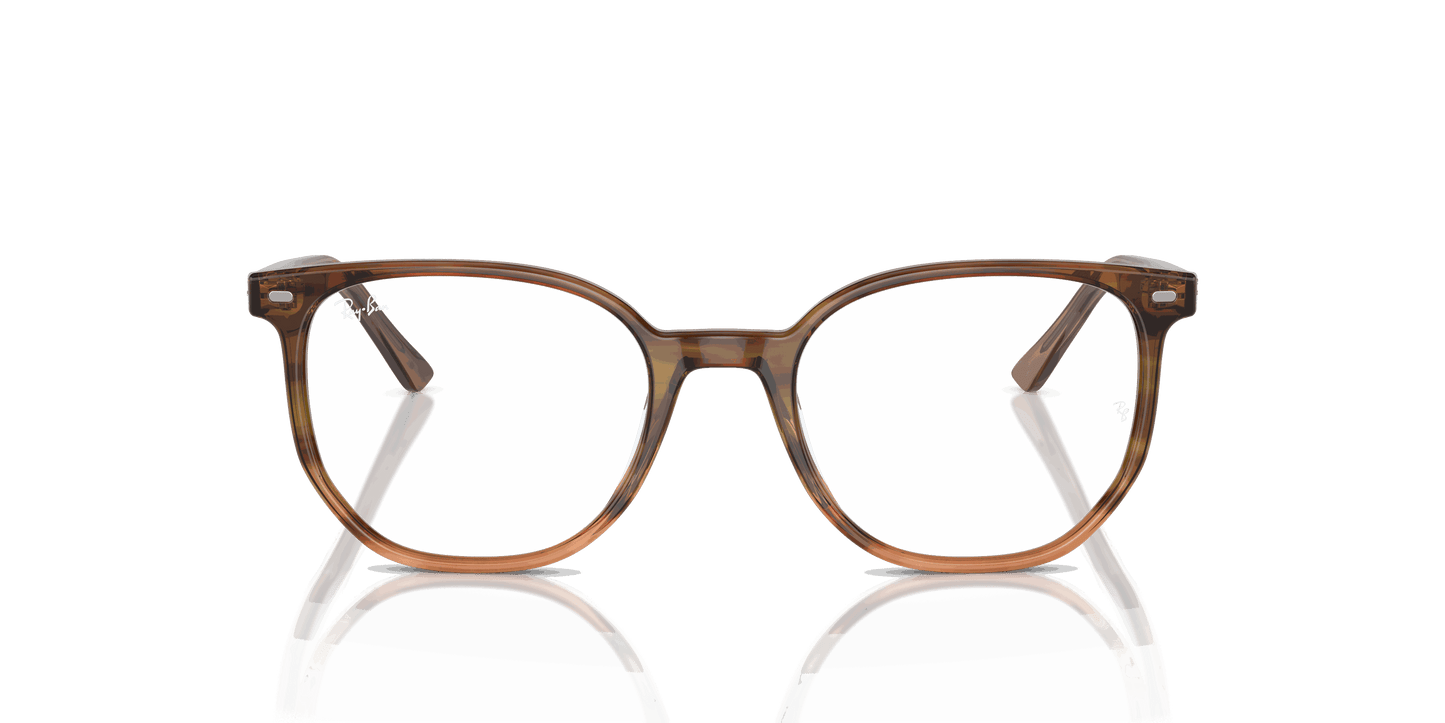 [Demo Lens Lenses, Polished Striped Brown & Green Frame]