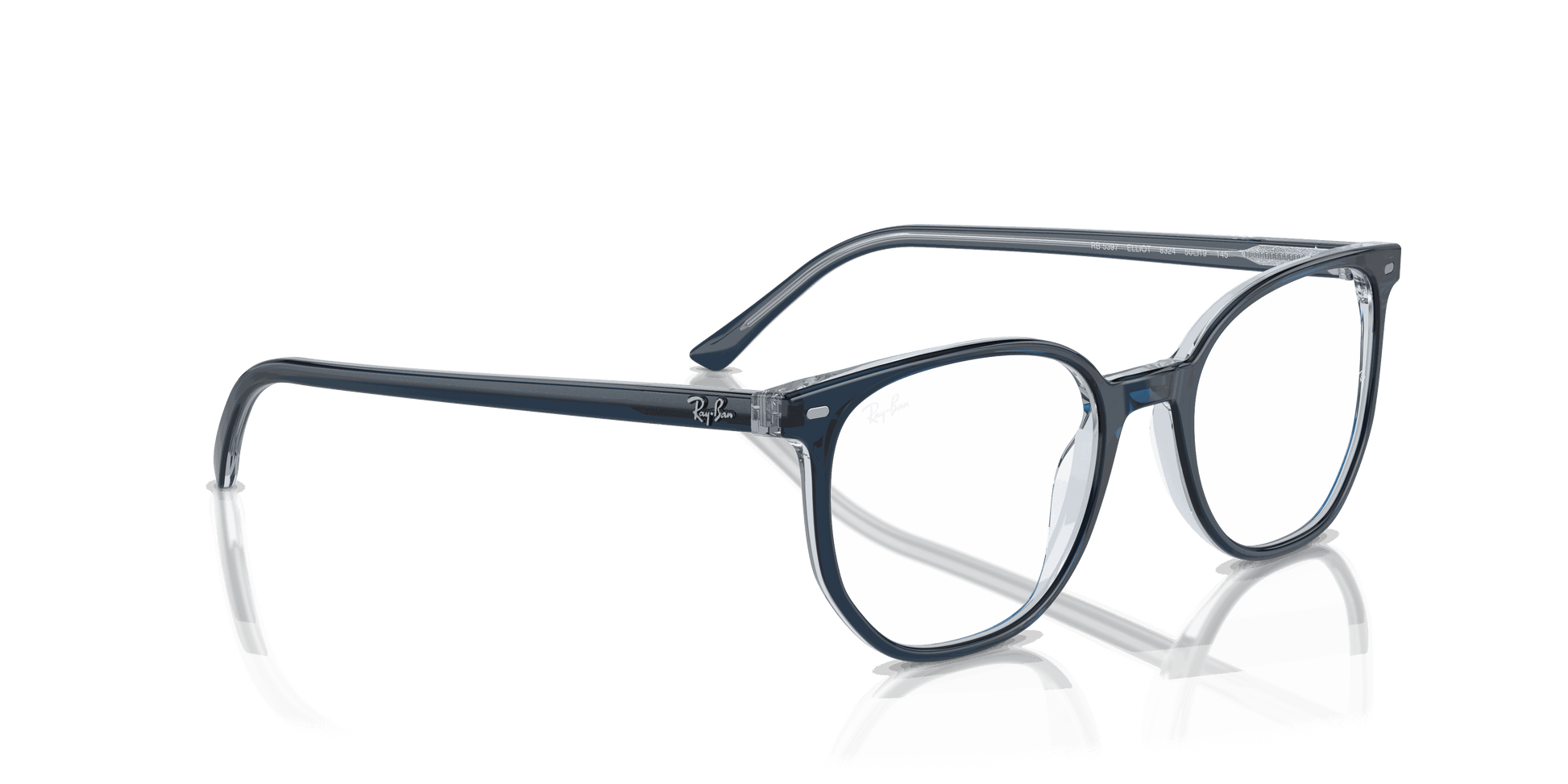 [Demo Lens Lenses, Polished Blue On Transparent Blue Frame]