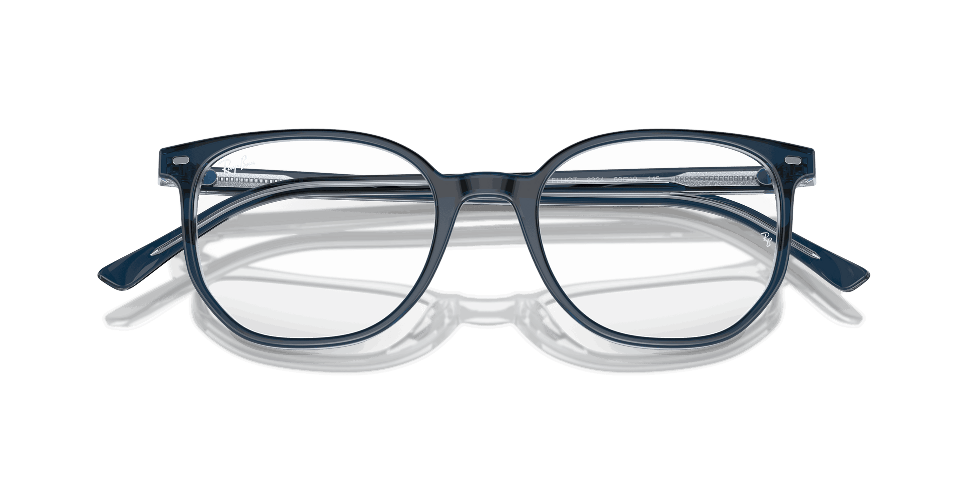 [Demo Lens Lenses, Polished Blue On Transparent Blue Frame]