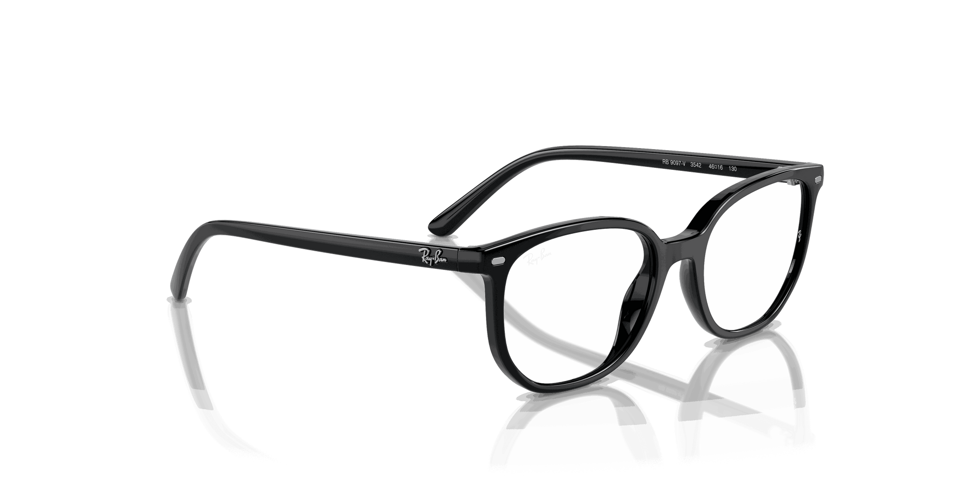 [Clear Lenses, Polished Black Frame]
