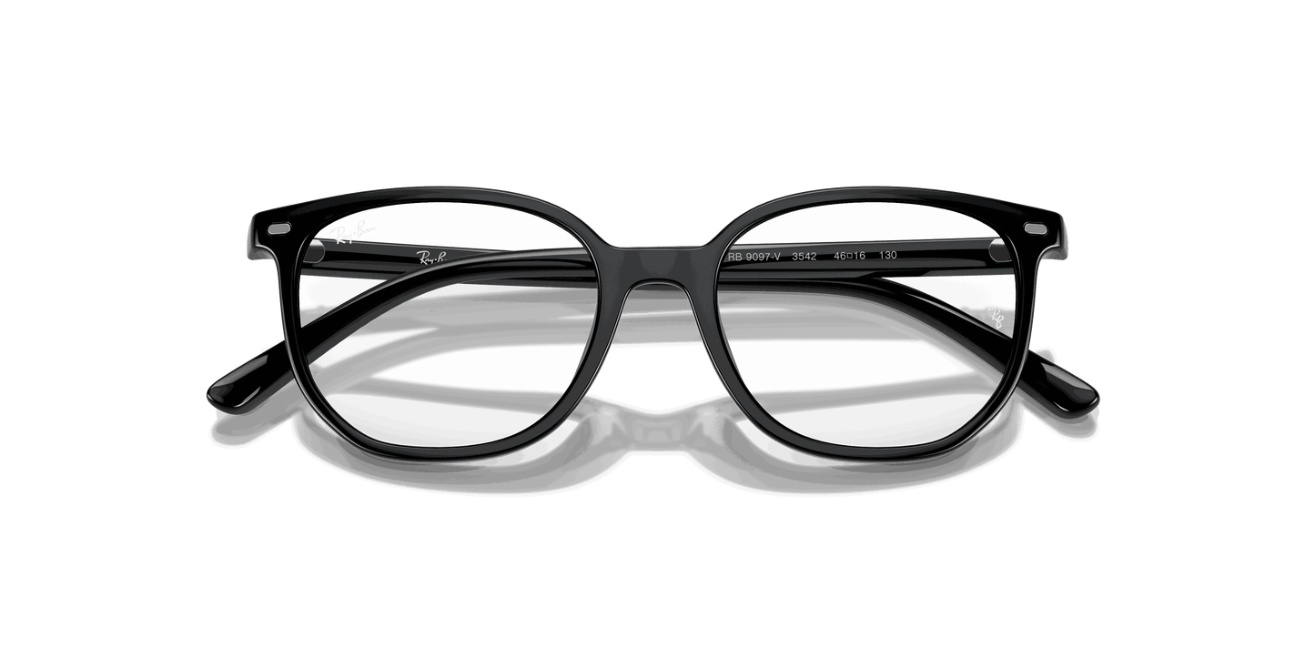 [Clear Lenses, Polished Black Frame]
