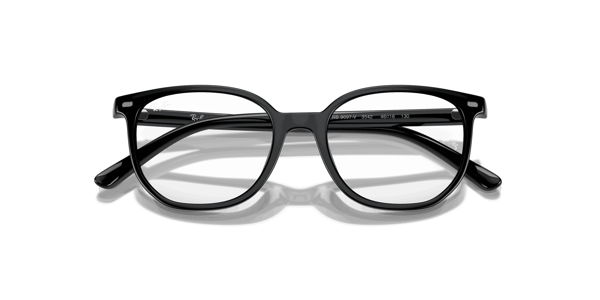 [Clear Lenses, Polished Black Frame]