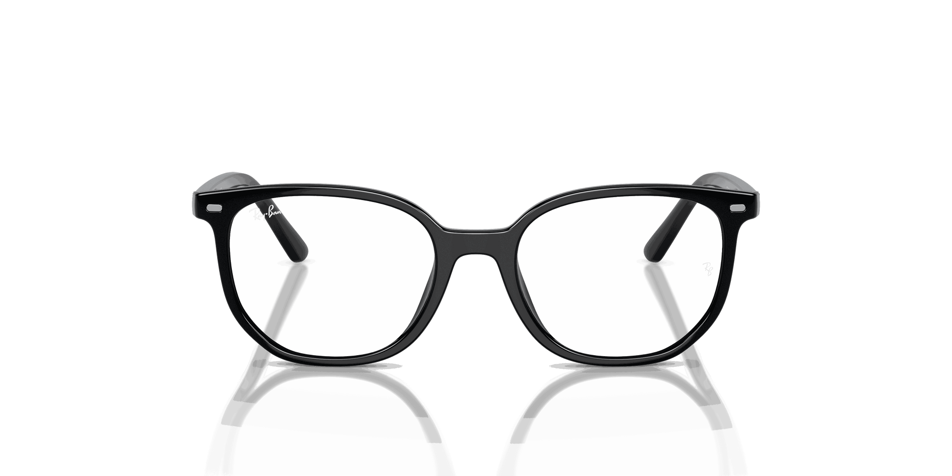 [Clear Lenses, Polished Black Frame]