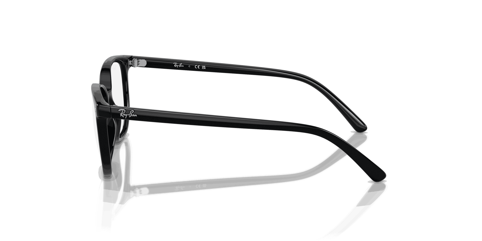 [Clear Lenses, Polished Black Frame]