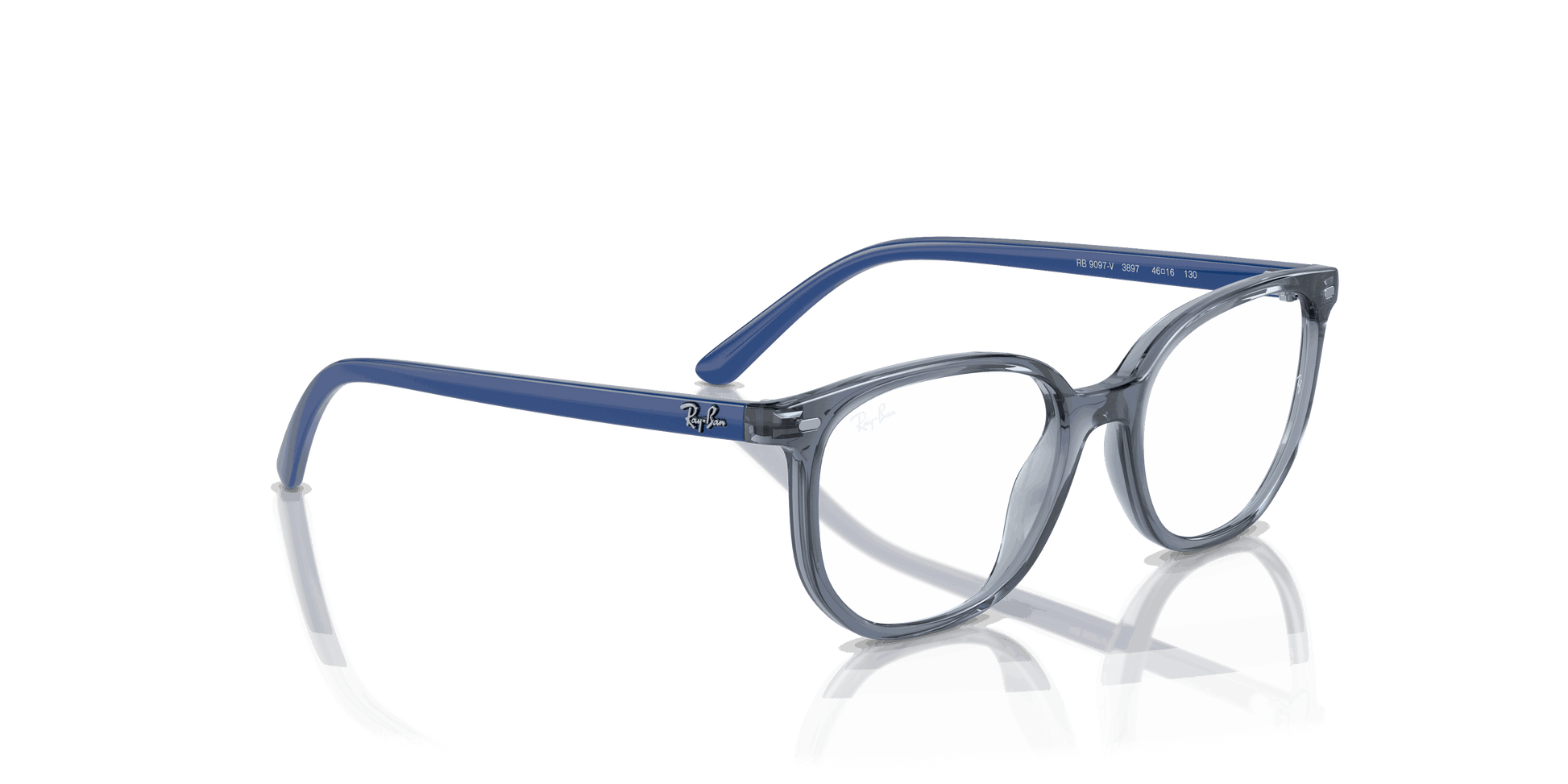 [Clear Lenses, Polished Transparent Blue Frame]