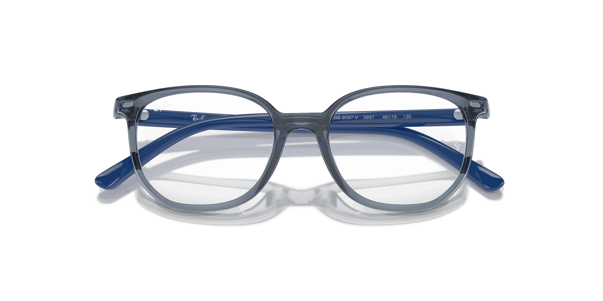 [Clear Lenses, Polished Transparent Blue Frame]